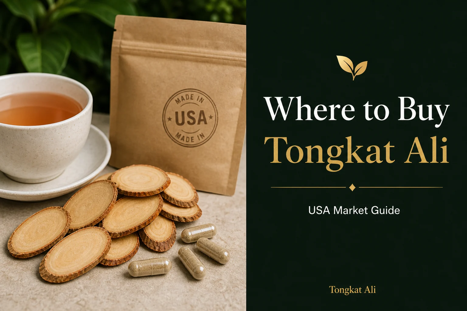 Where to buy Tongkat Ali in the USA: root tea, extract capsules, and US shipping — not a ranked seller list